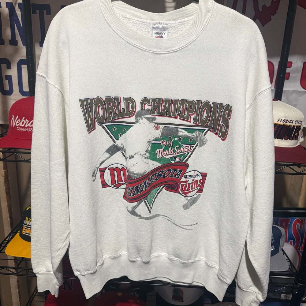 Vintage 1991 Minnesota Twins World Series Champions Crewneck Sweatshirt Large
